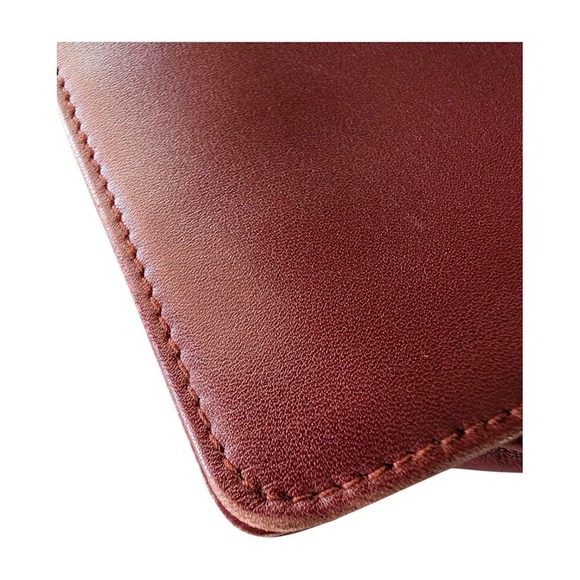 Vintage Cartier Les Must de Cartier Burgundy Leather Clutch Bag Gold Corners - Picture 5 of 16